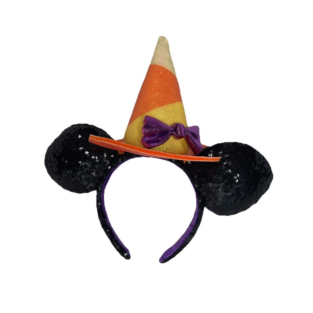 Disney Parks Candy Corn Halloween Hat Minnie Mouse Ears Headband